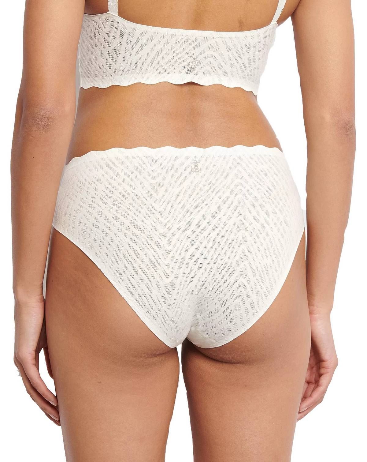 Sloggi Womens Zero Feel Bliss High Leg Knickers – Silk White