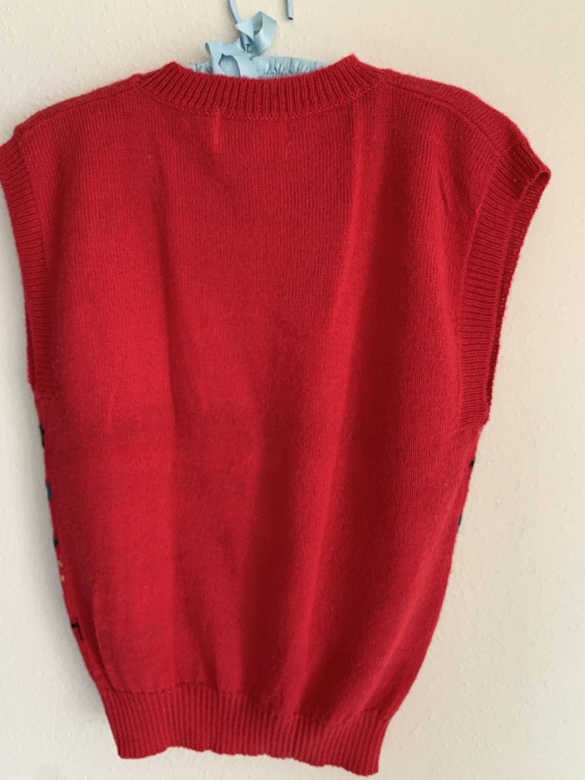 Vintage M The Import Workshop Wool Blend Vest Red Goose Farm Retro 70 80s Kitsch