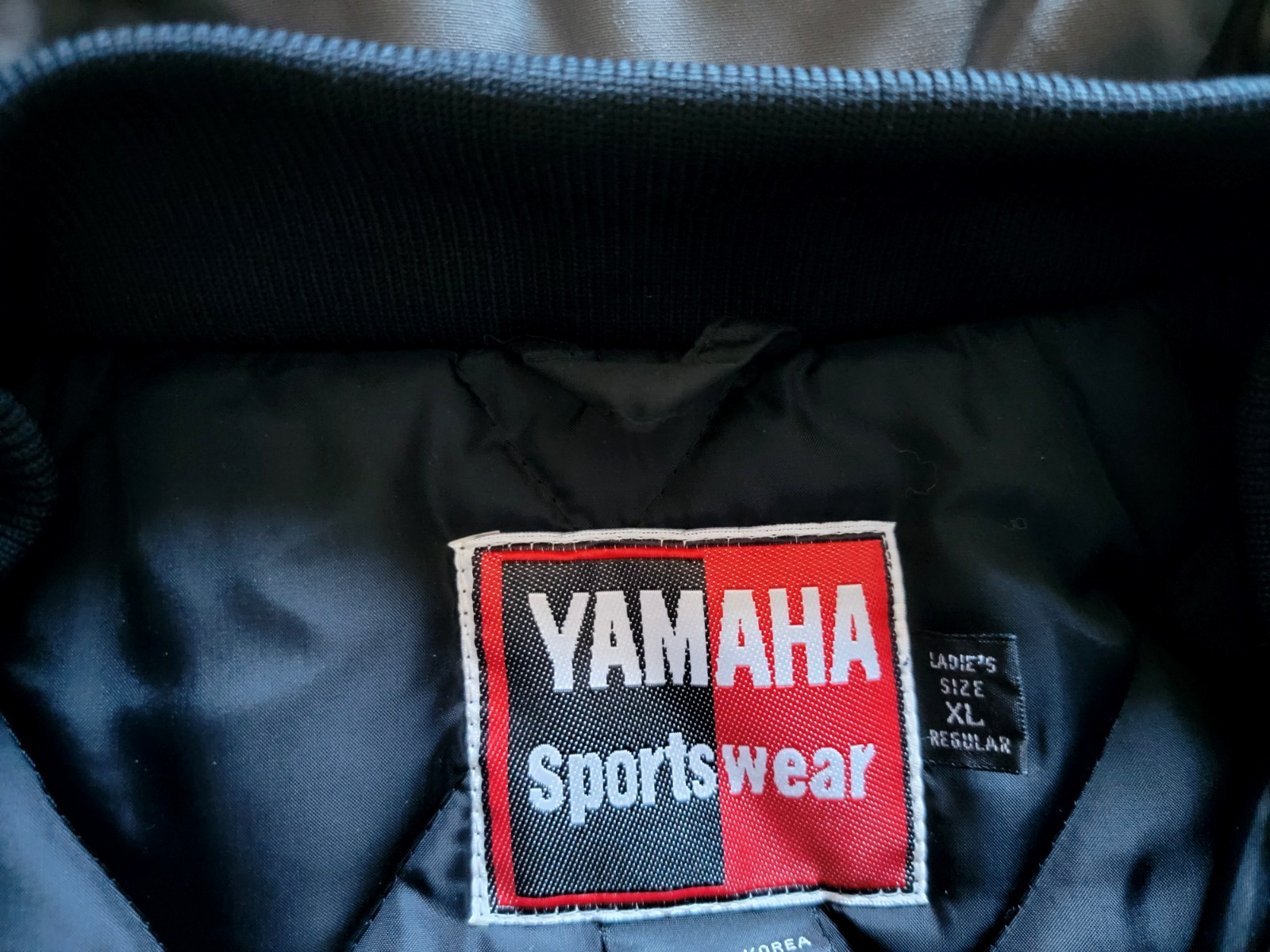Vintage 90s YAMAHA Coat Jacket Black Purple Red Ladies XL Snowmobile SMB-94 Nice