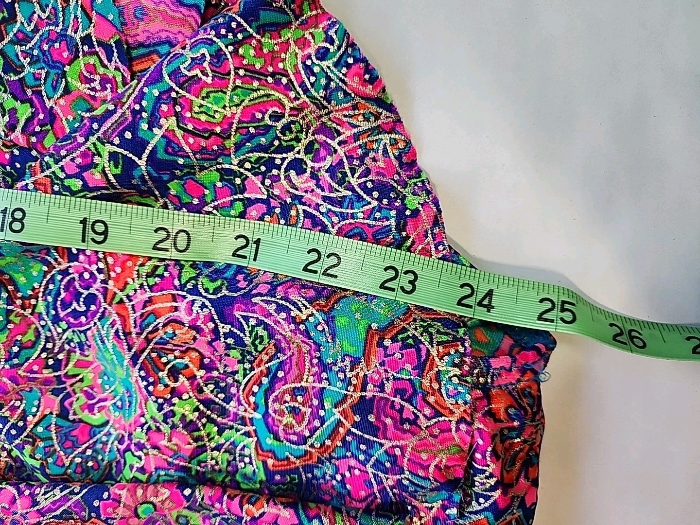 Gantner California Womens Size 10 Psychedelic Neon Colorful 1pc Bathing Suit 80s