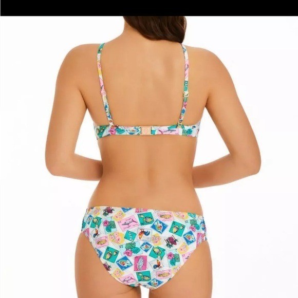 NWT Vera Bradley Shannon High Neck Bikini Set | Top L Bottom M | Cuban Stamps