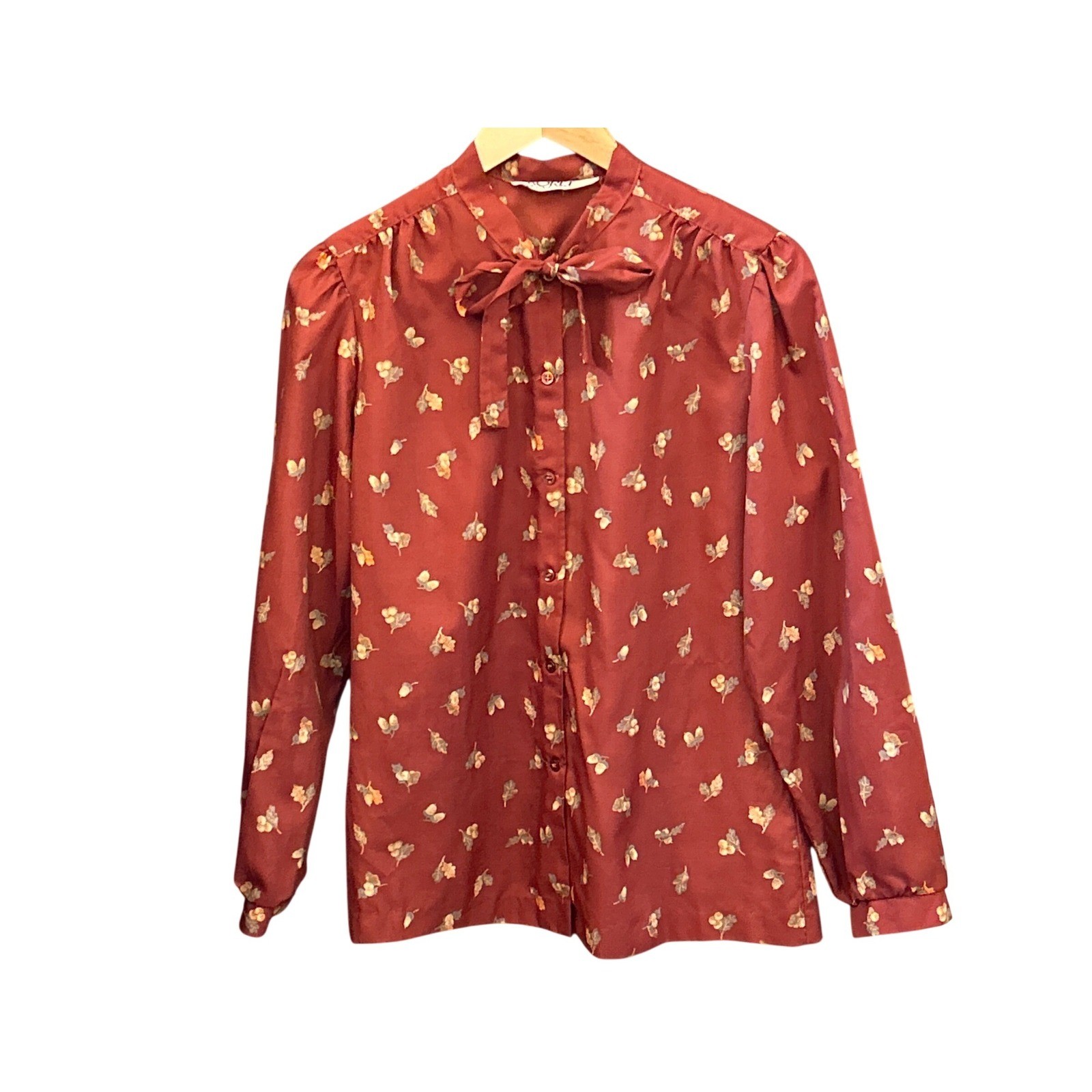 80s Koret of California Blouse Cottagecore Dark Academia Librarian Fallcore