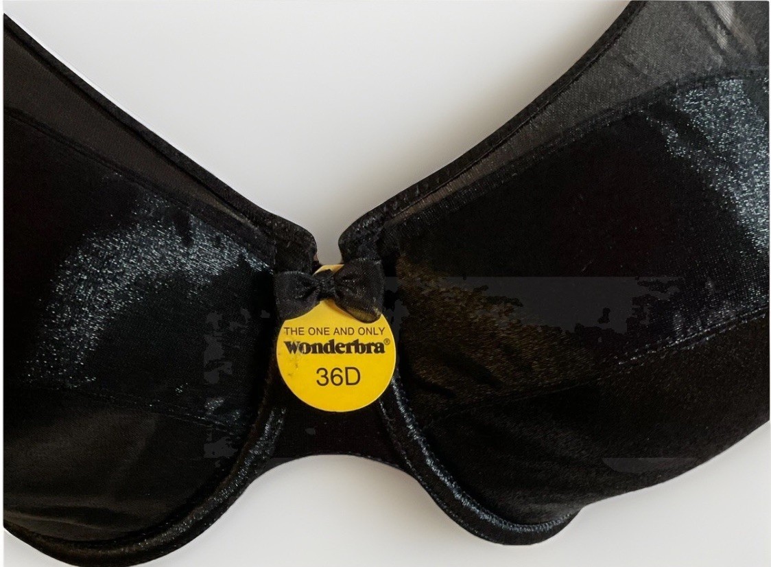 Vtg NWT 90’s 36D BRA Wonderbra Push-UpPadded Second SkinSatin Satin And Sheer