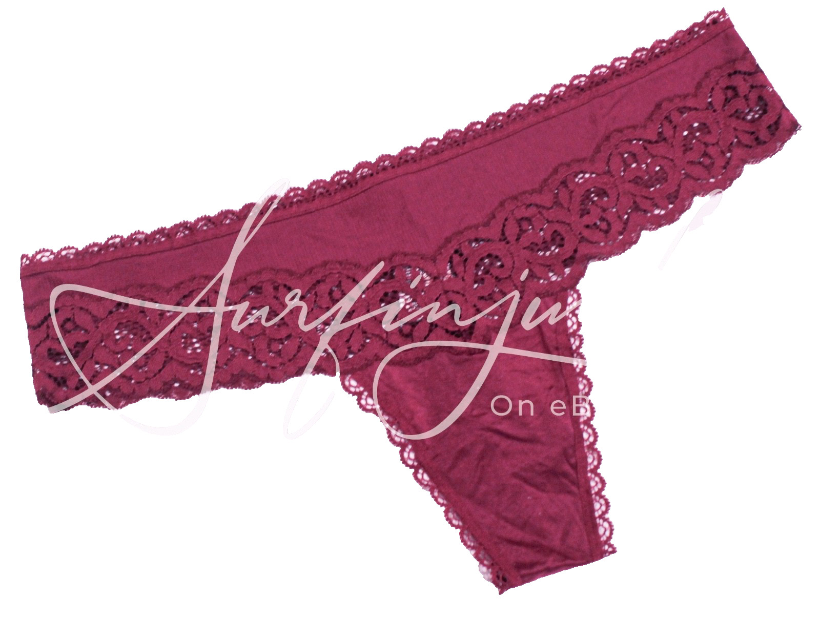 Victoria’s Secret Vintage Panty XL Body By Victoria String Thong Burgundy Wine