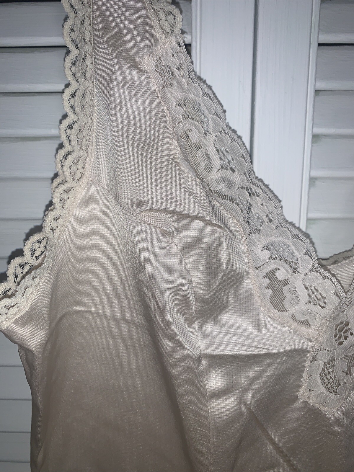 Vintage Greenco Maid Beige Nylon/lace Camisole Size M