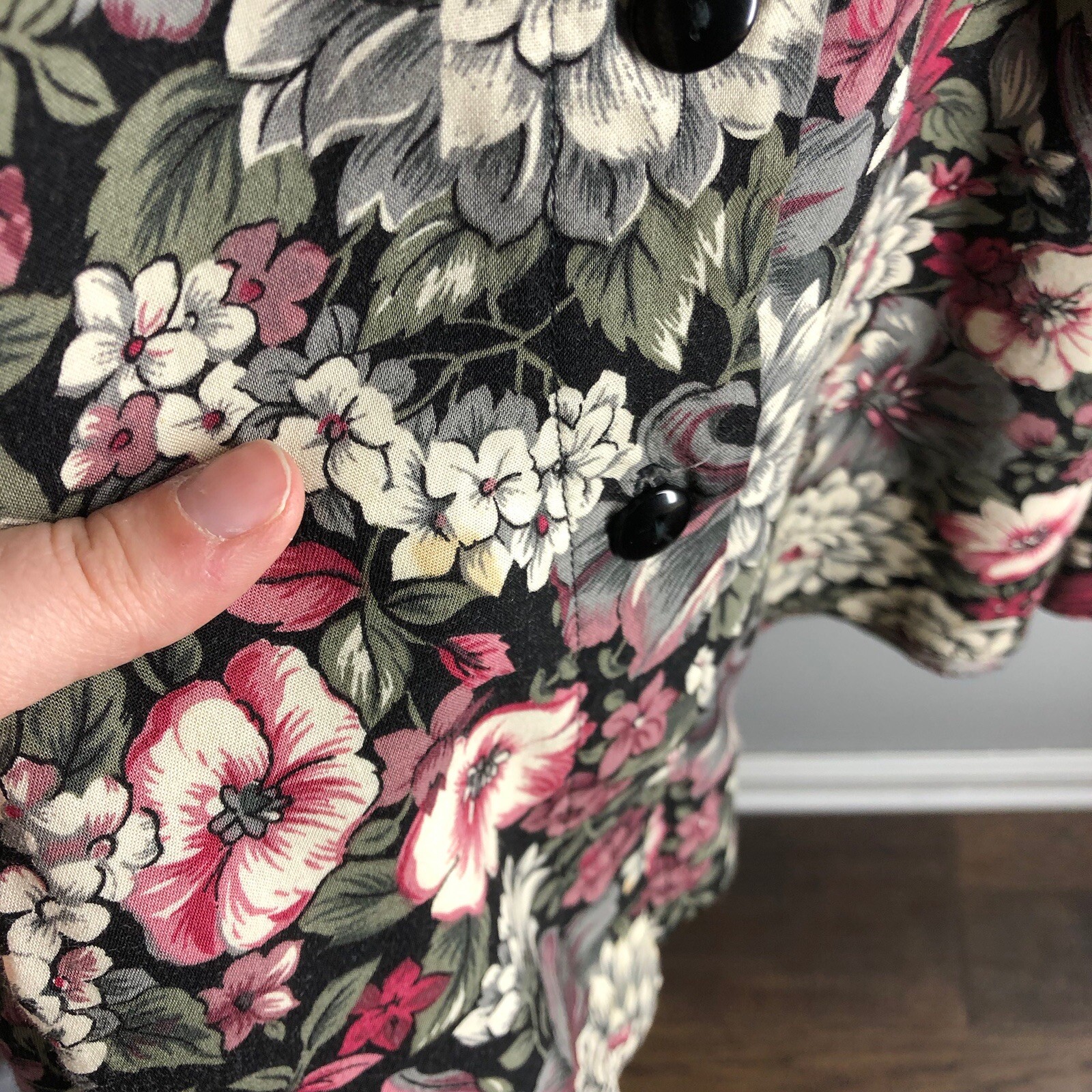 Country Romance Size 7/8 Cottagecore Floral 80s Cotton Garden Party Dress *FLAWS