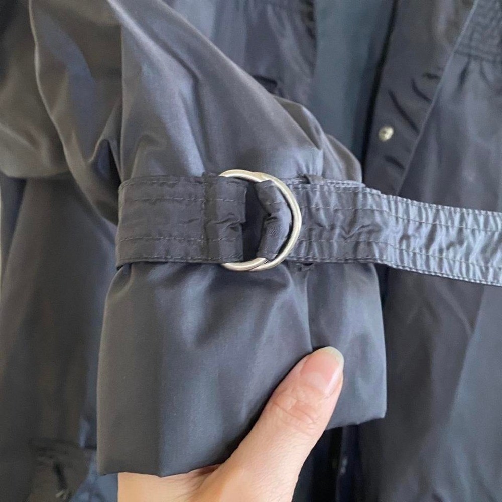 Fleet Street 1980’s black windbreaker trench coat