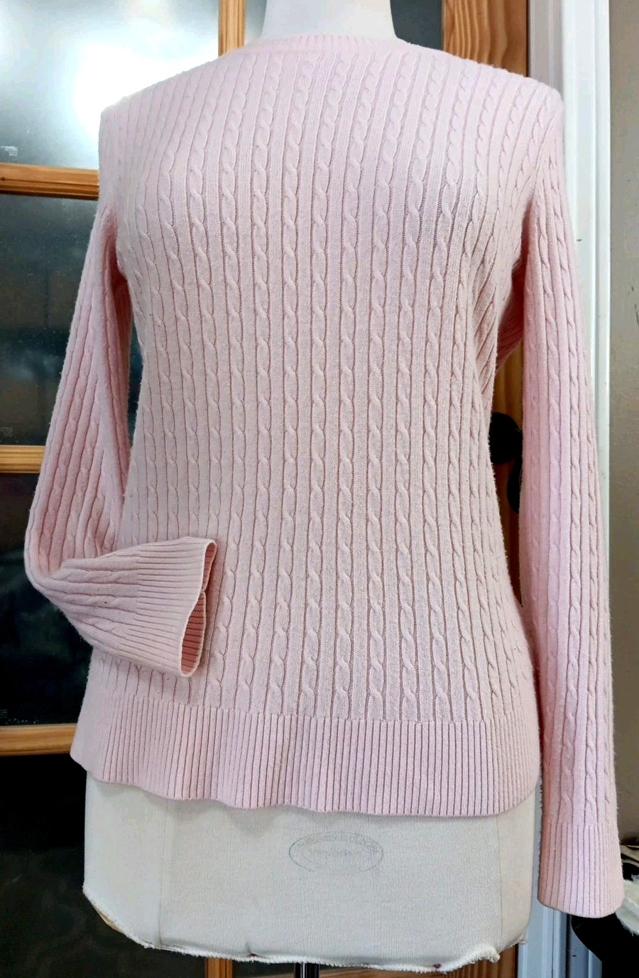 Vintage Designers Originals Luxelon Sweater Top Soft Pink Pullover Womens Sz M