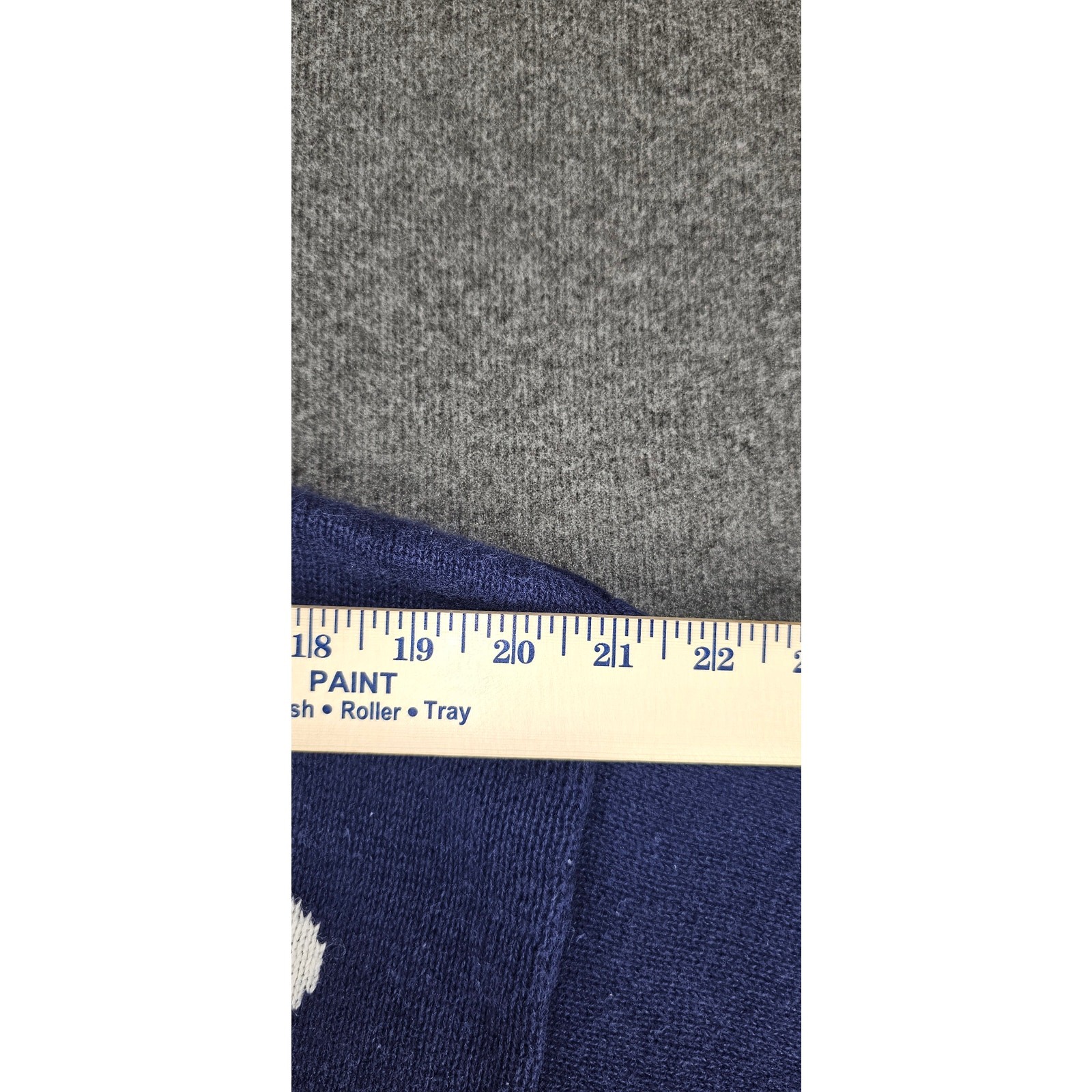 VTG 80s Suburbans short slve sweater size L blue primary color flowers art deco
