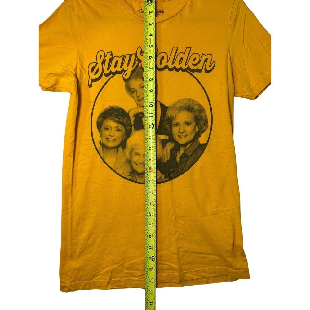 The Golden Girls Stay Golden Graphic T-Shirt Yellow Size Small ABC Studios