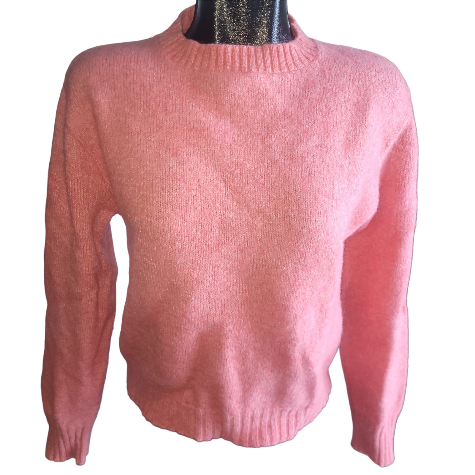 McGregor Royal Clan Vintage Pink Shetland Wool Blend Crew Neck Sweater L