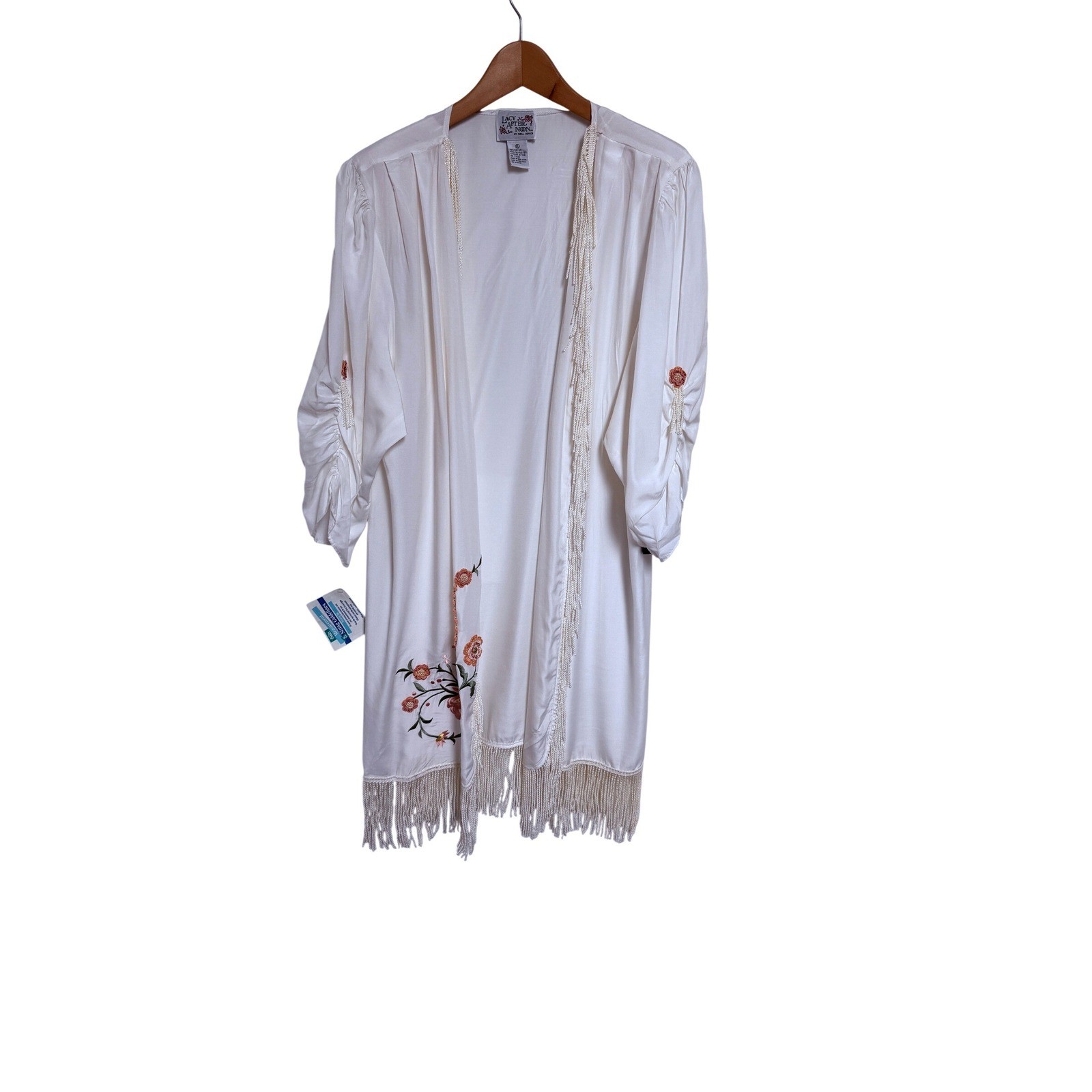 NEW Lacy Afternoon Shell Kepler Vintage Fringe Kimono Duster Robe Boho