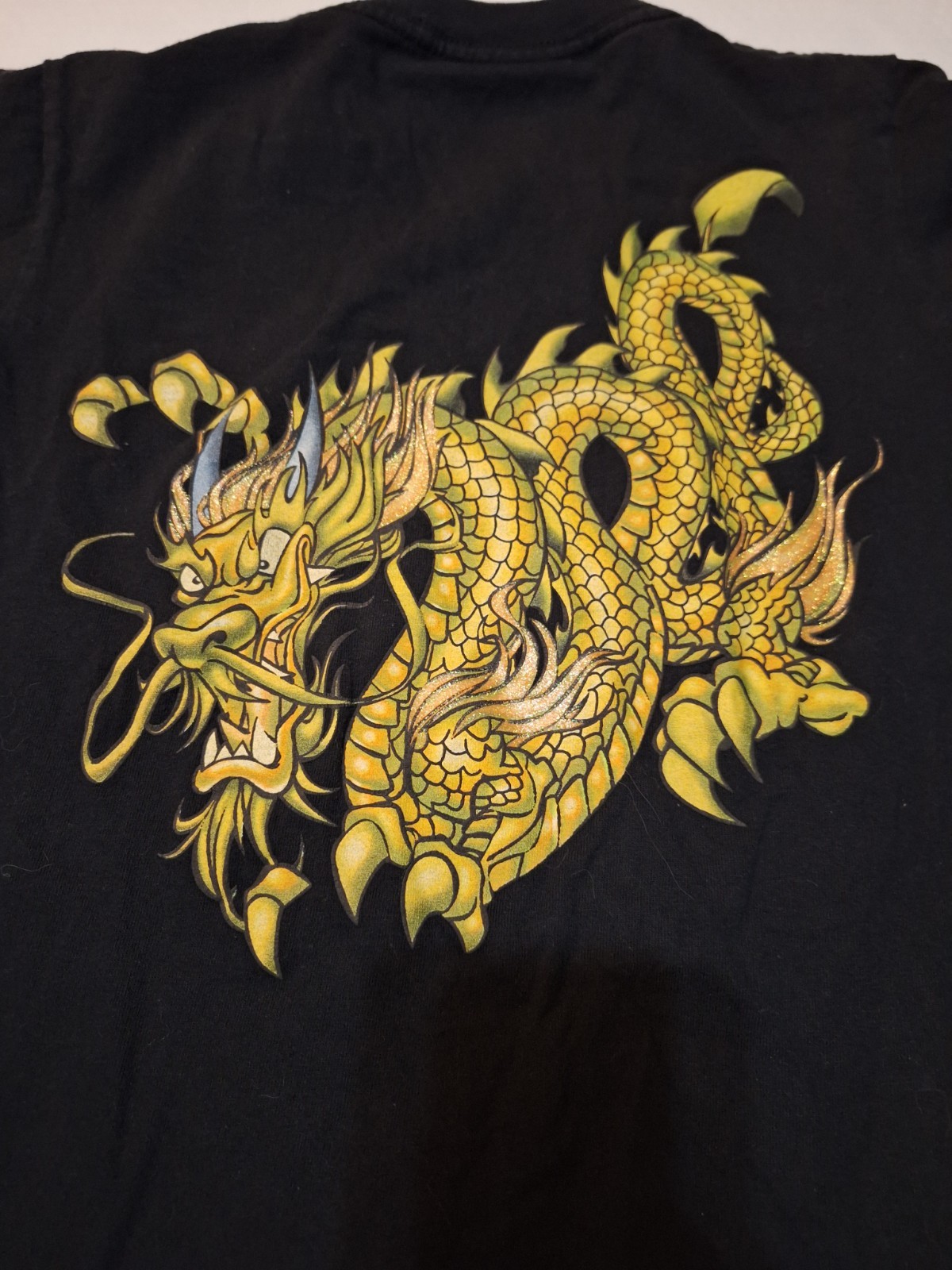 VTG Rare Flamehead Jnco Dragon Double side Skater Girl shirt Jr small