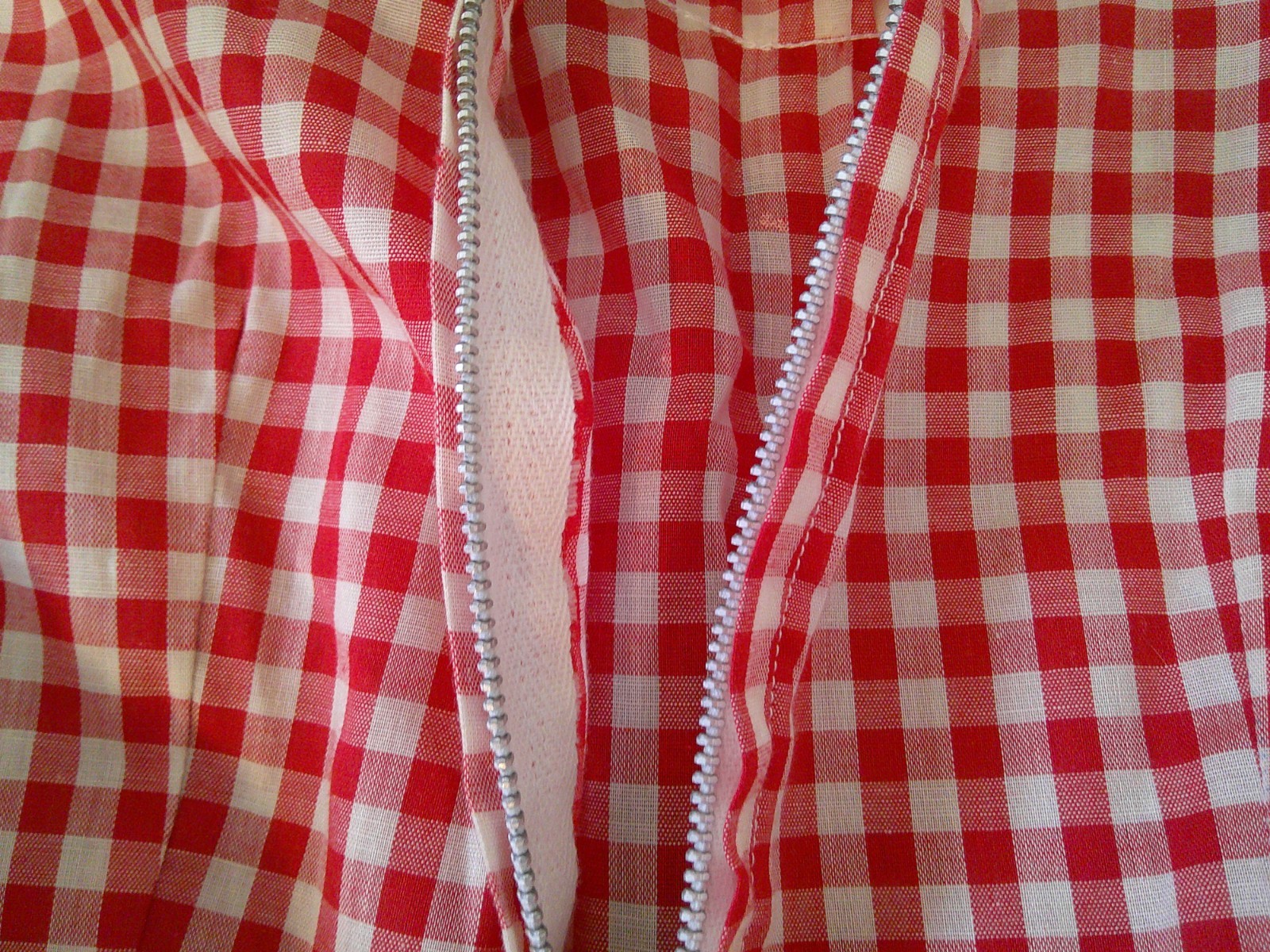 Vtg 70s Red/White Gingham Prairie Cottagecore 160″ Full Sweep Maxi Dress & Hat M