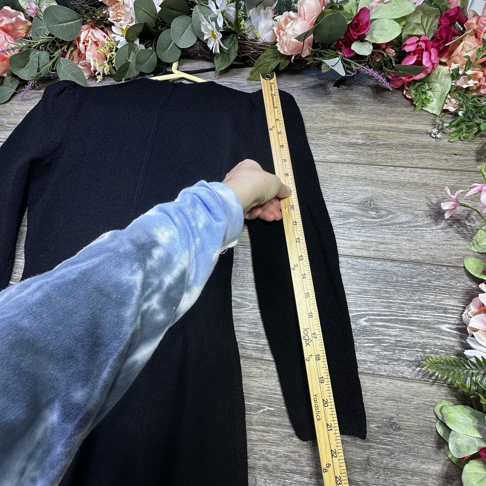1980S PAT SANDLER FLORAL EMBROIDERED KNIT DRESS Vintage Black 4 Womens Sequin