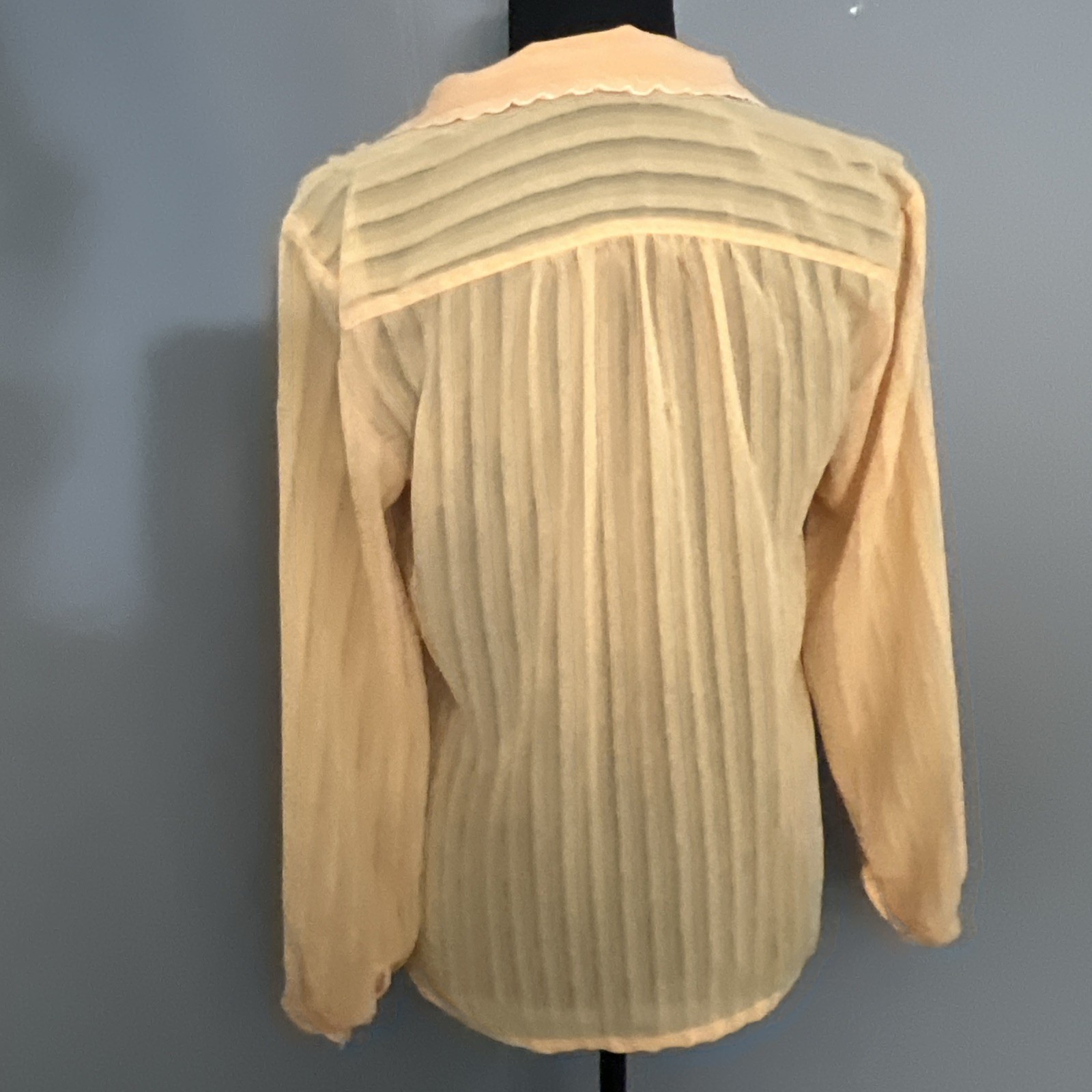 Vintage ︱80’s ︱Orange Blouse ︱Womens ︱Floral Embroidery ︱Juste Arrive︱Medium