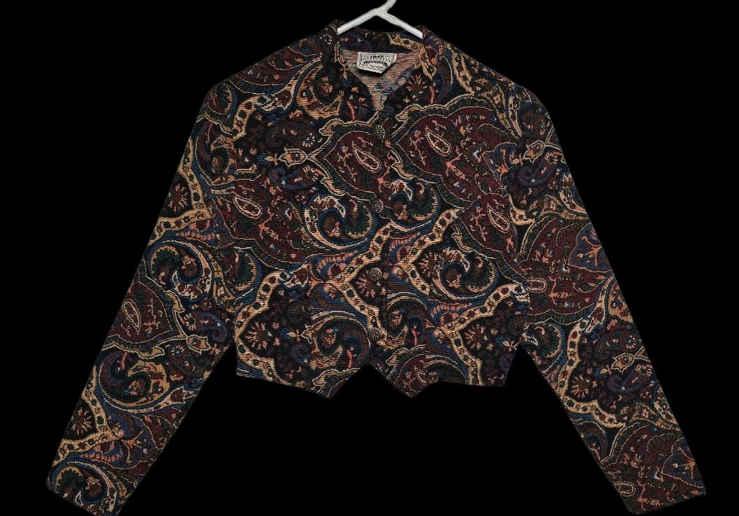 Vintage 1849 Authentic Ranchwear Made in USA Tapestry Paisley Vest/Jacket