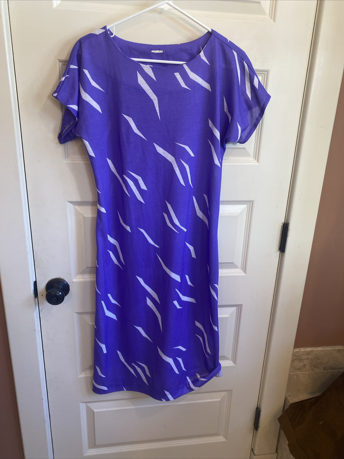Women’s Vintage Purple Dress 80s Summer