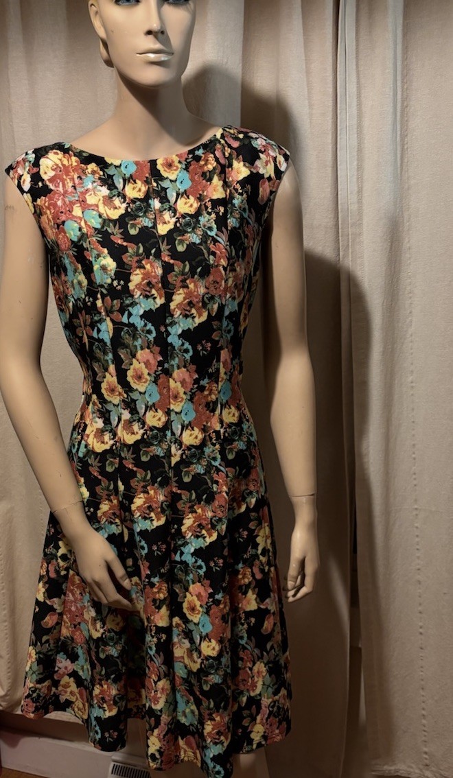 Vintage Floral Princess Style Dress By Gabby Made In Vietnam M