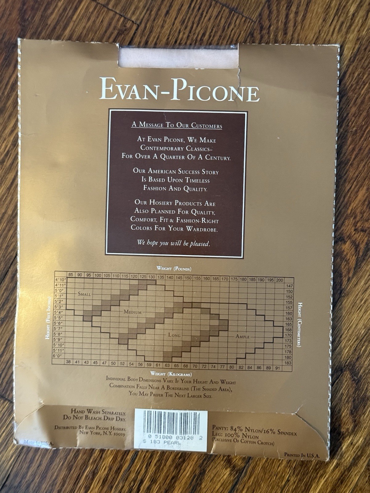 Evan Picone Silkee Sheer Pantyhose Pearl Nude Cotton Shield Sandalfoot S 1990s