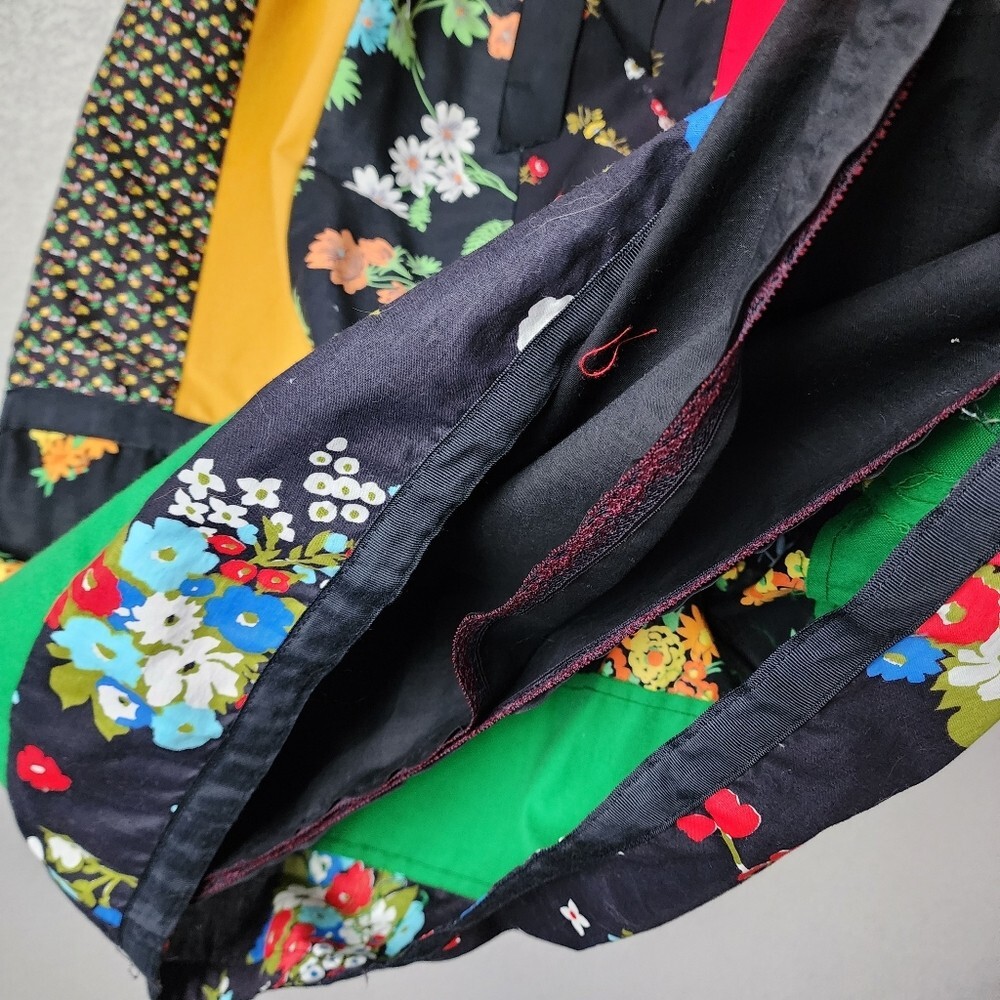 MR. HANK x VINTAGE Cottagecore patchwork 70’s floral maxi skirt moody floral