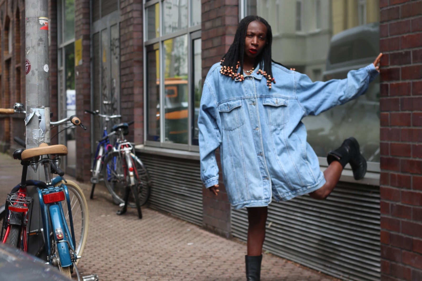 Vintage 90s Denim Jacket Oversized Denim Jacket Light Blue Streetwear Boyfriend XL