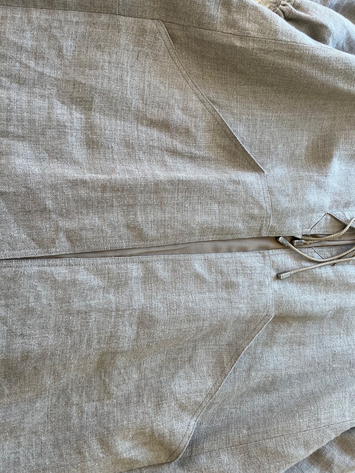 Vintage 1990’s Oscar de la Renta Heavy Linen Coat w Silk Lining-Rare-Size 10-EUC