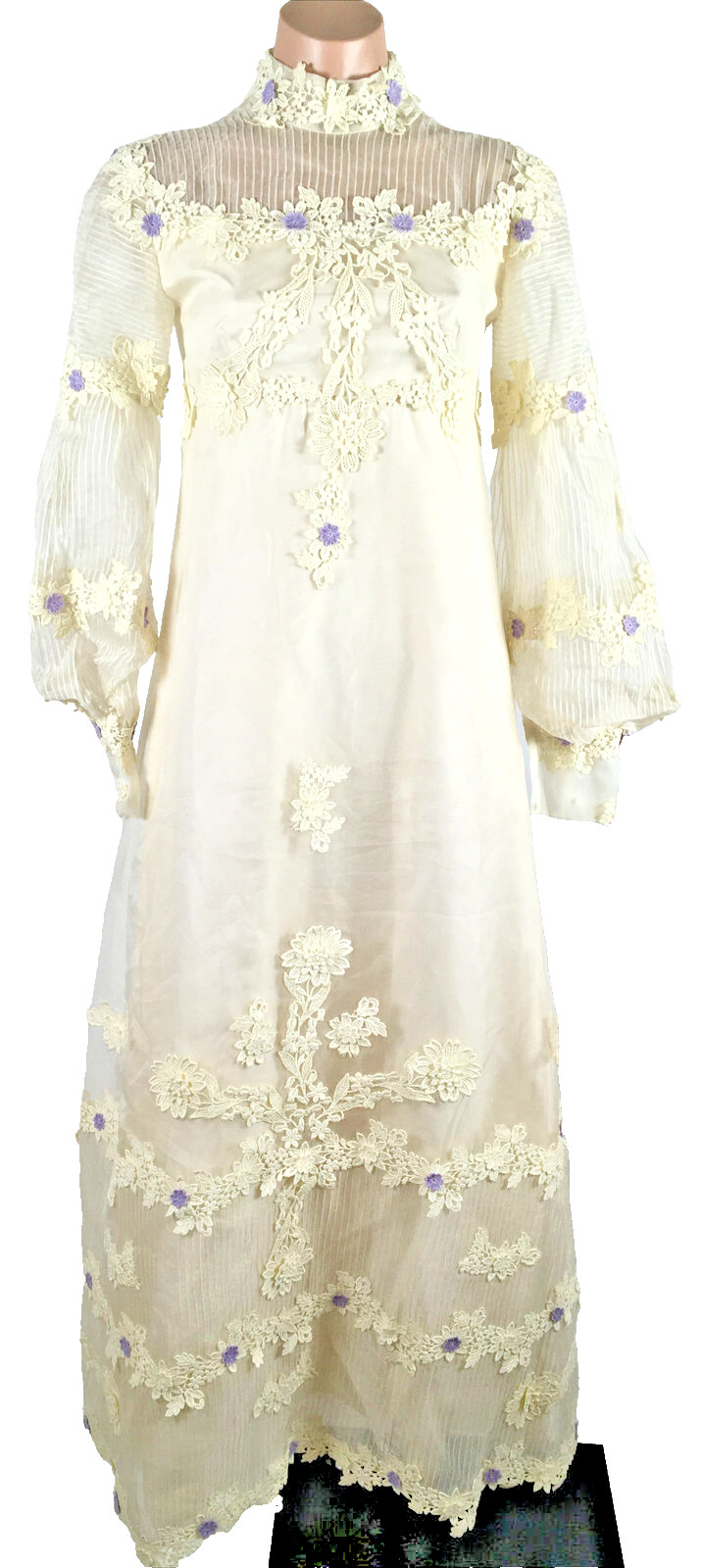 VTG Brides World Designer Collection Floral Cottagecore Prairie Wedding Dress