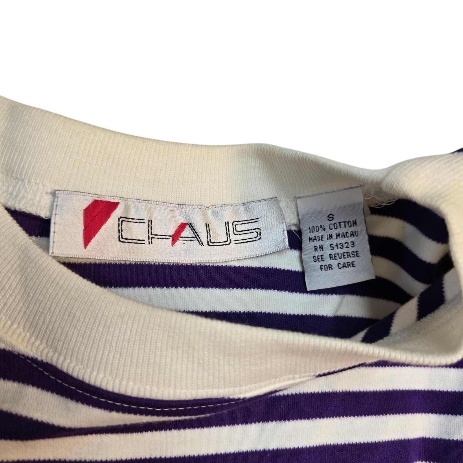 Vtg White And Purple Chaus Size S With Flowers On Front And Sholder Pads 80’s