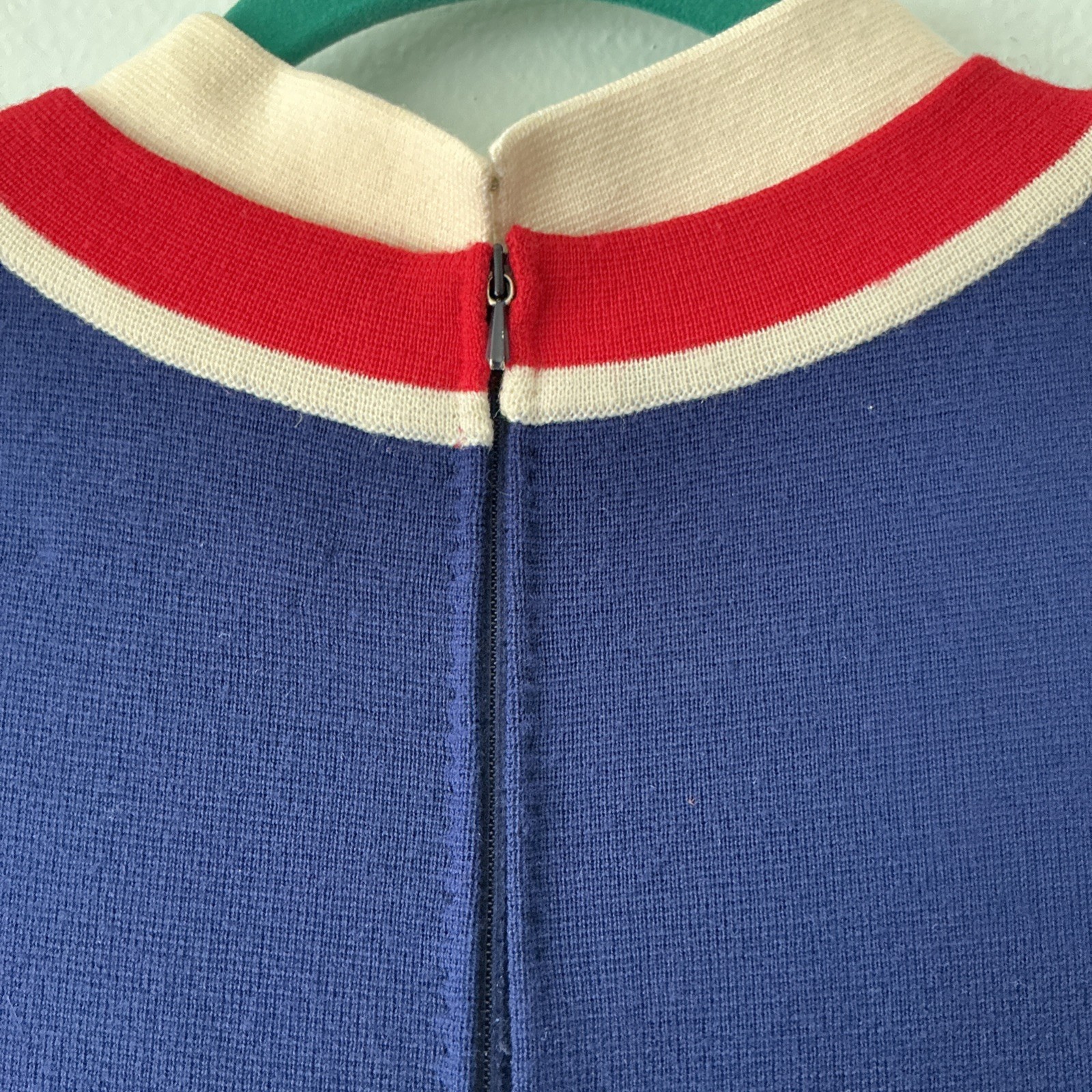 1968 Vintage Samuel Winston Mod Wool Knit Dress Italian Boutique Classic Couture