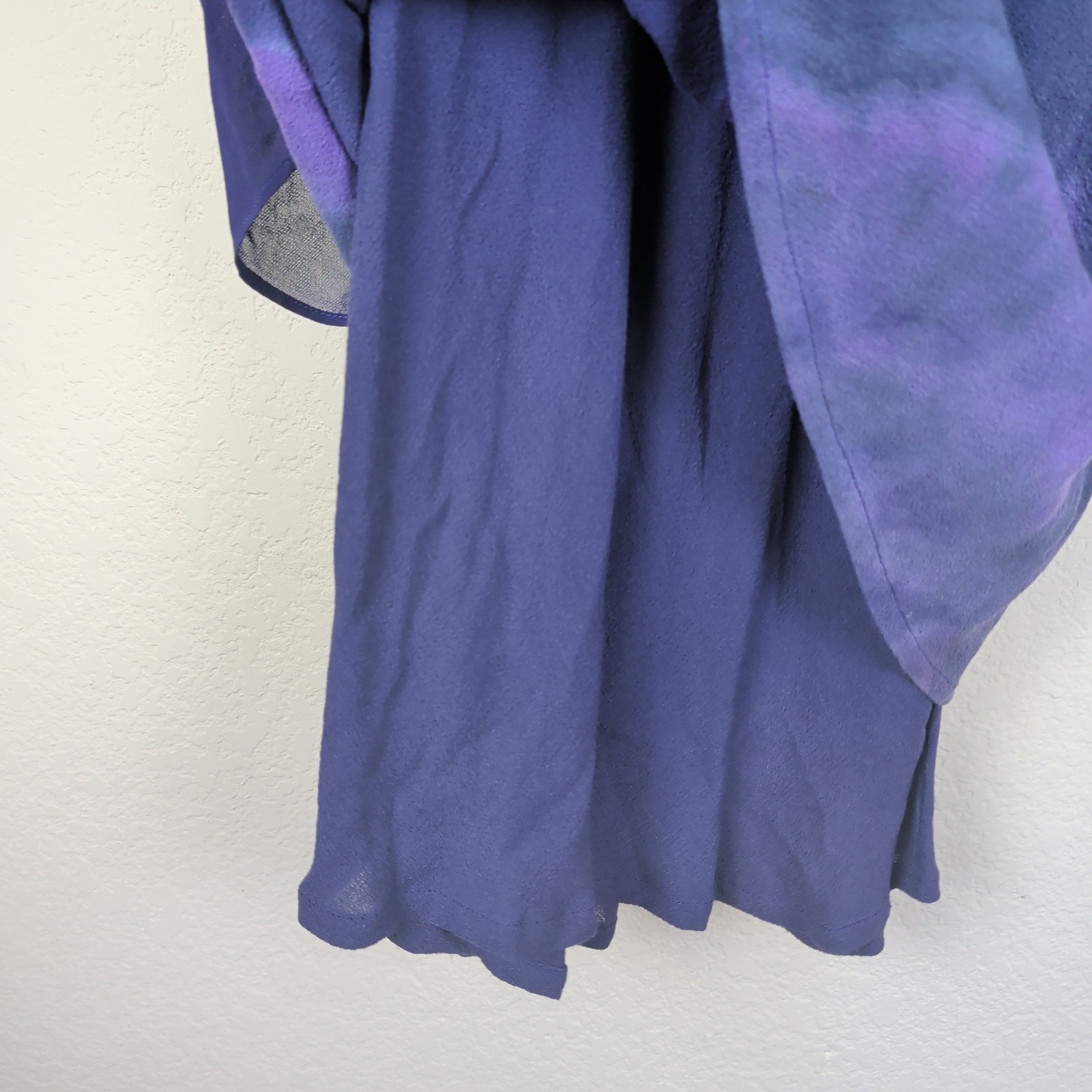 Carole Dolighan Vintage 90s 2pc Dress Set XS Purple Tie Dye Art To Wear Boho