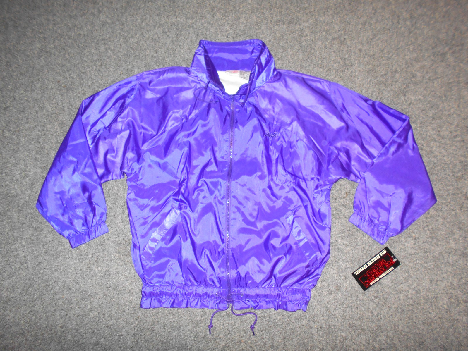 AVIA NEW! W/TAGS VTG 80’S WOMENS LARGE METALLIC PURPLE ZIP JACKET