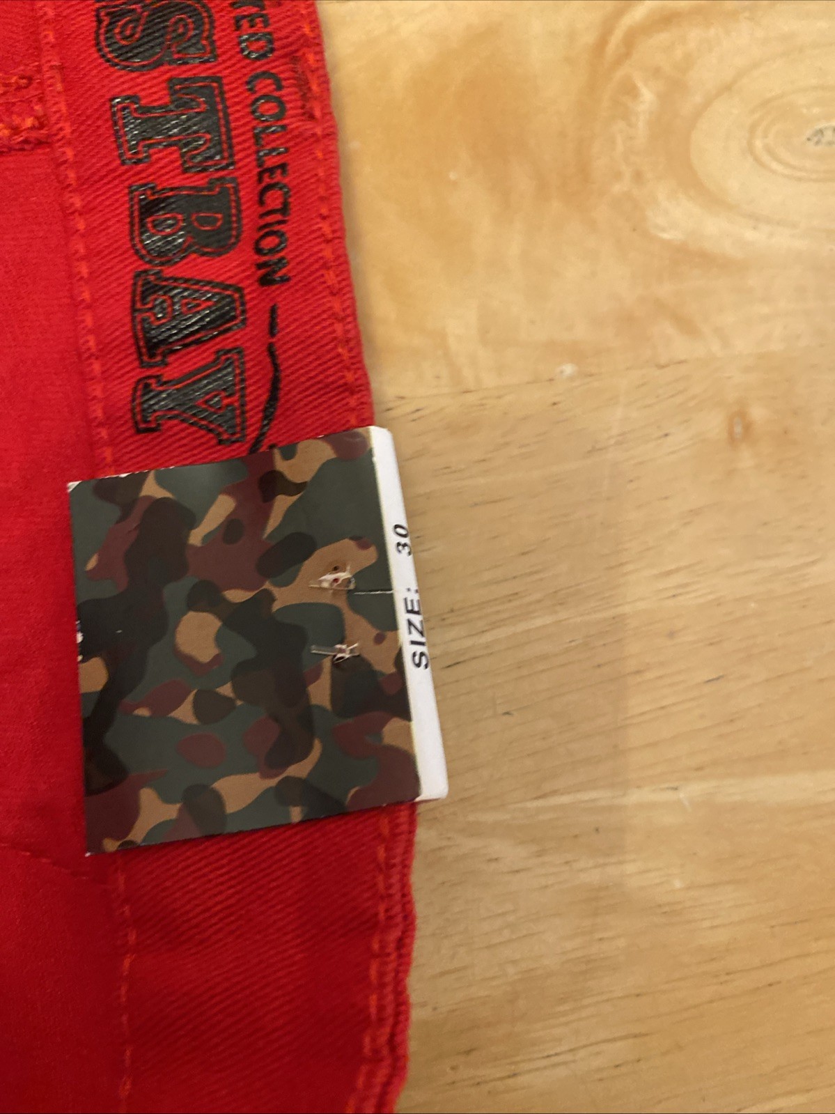 Vintage Eastbay Denim Jeans Pants NOS NWT Red Size 30