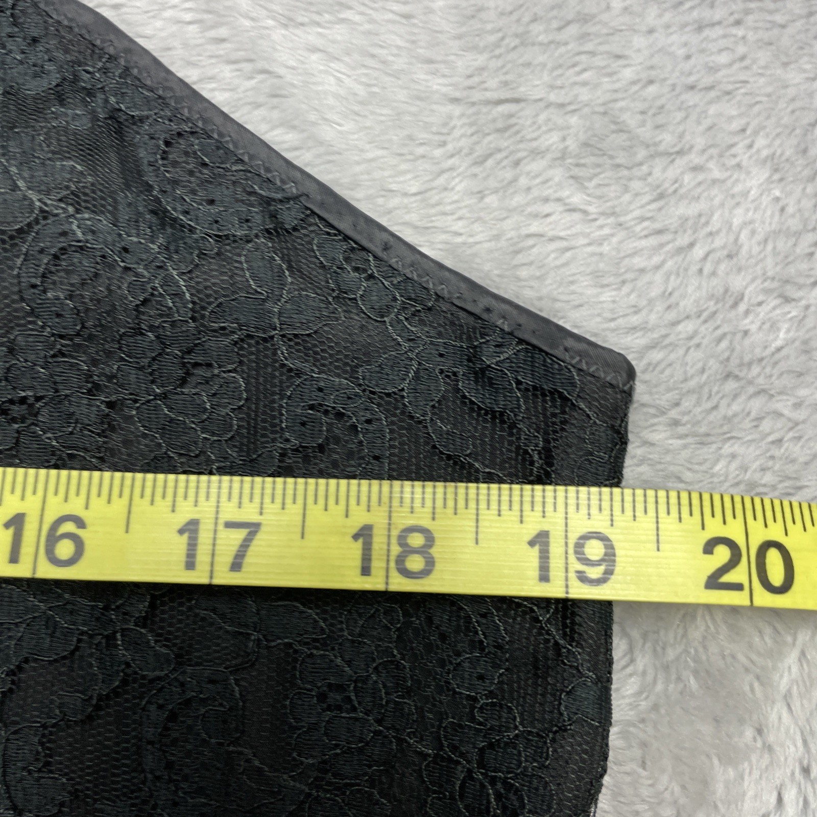 Vintage Saucy Barbizon Womens Slip Dress Sz 20.5/L Black Lace Bodice Coquette