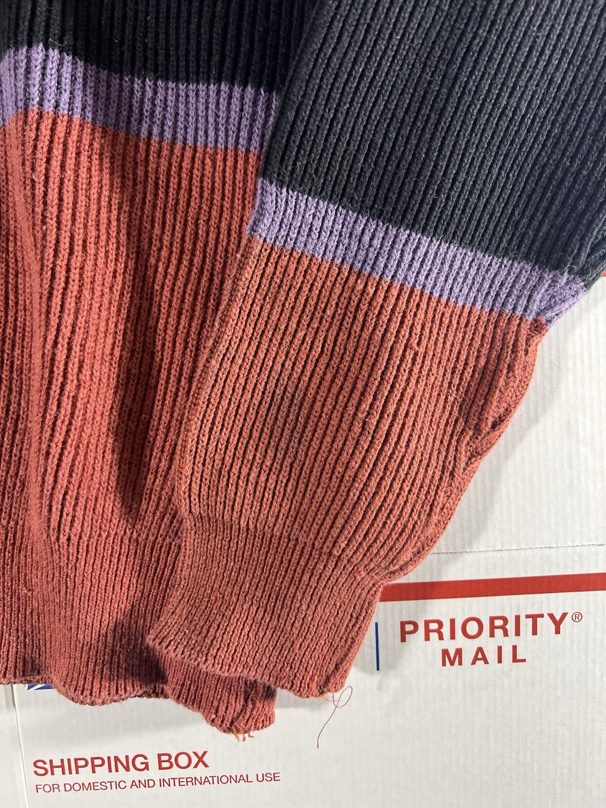 Vintage 90s Saturdays Sweater Geometric Knit Grandma Pullover Colors Stripes L