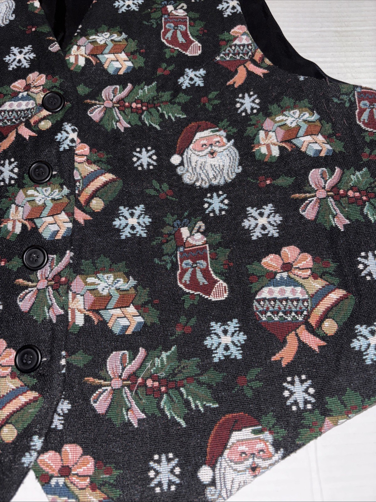 Sportables Plus Vintage Christmas Vest 1x Unisex Ugly Holiday Santa 90s