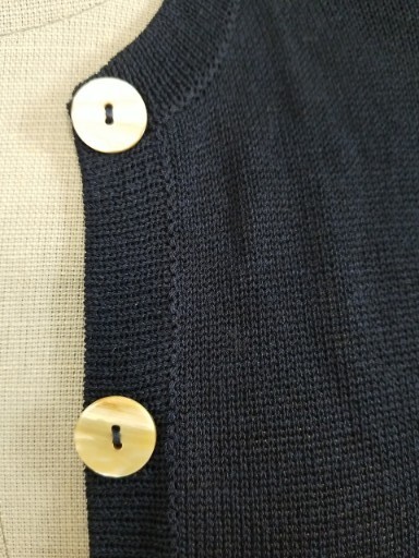 VTG John Patrick For Geoda Design Knit Skirt/ Top Navy Set