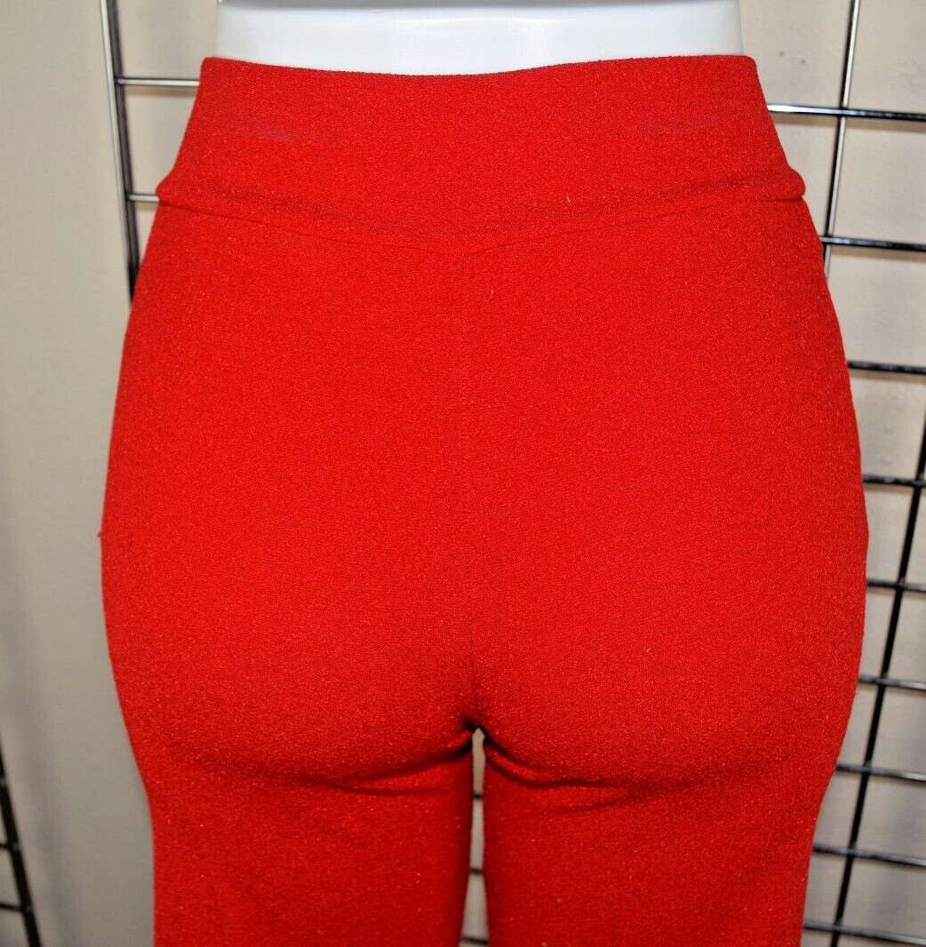 Vintage Pants Movin USA Bodywear W22 L31 80s Vibrant Red Soft Textured Cotton