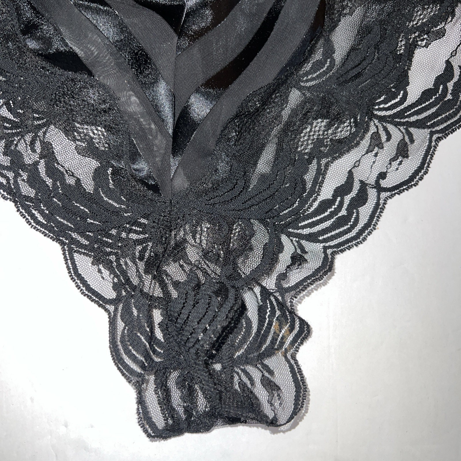 Vtg Maidenform Chantilly Panties Black Lace Trim Women’s Sz 7 A La Carte 93612