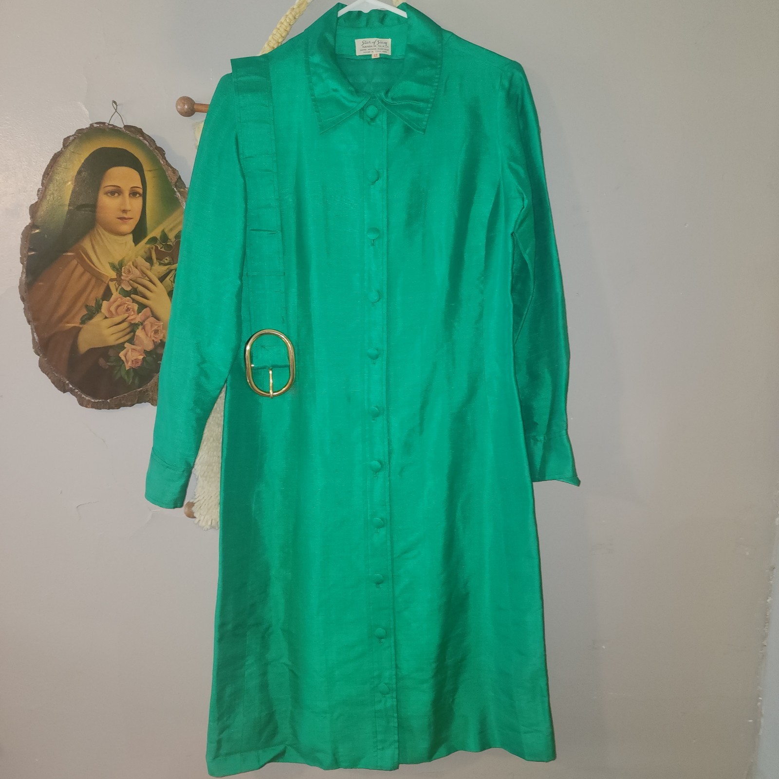 Vintage Star Of Siam Pure Silk Thai Dress, Late 60s/Early 70s