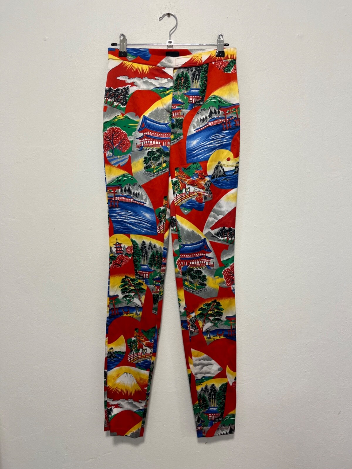 Vintage Deadstock Y2K 2000 Dolce & Gabbana Print Satin Pants Tags On Size 26
