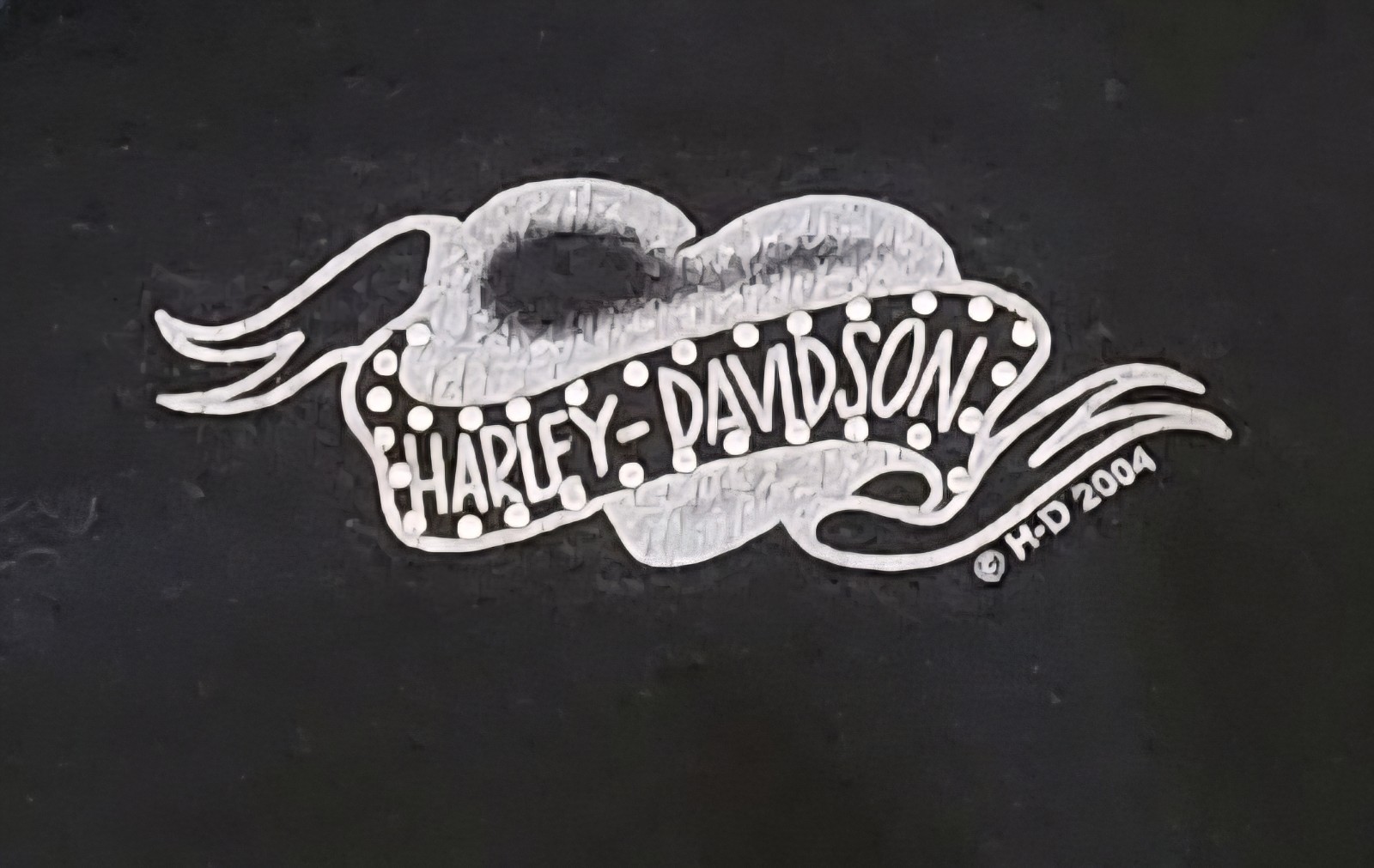 Harley Davidson Vintage 2004 Y2K Rhinestone Cotton KOI DRAGON Long Sleeve Size L