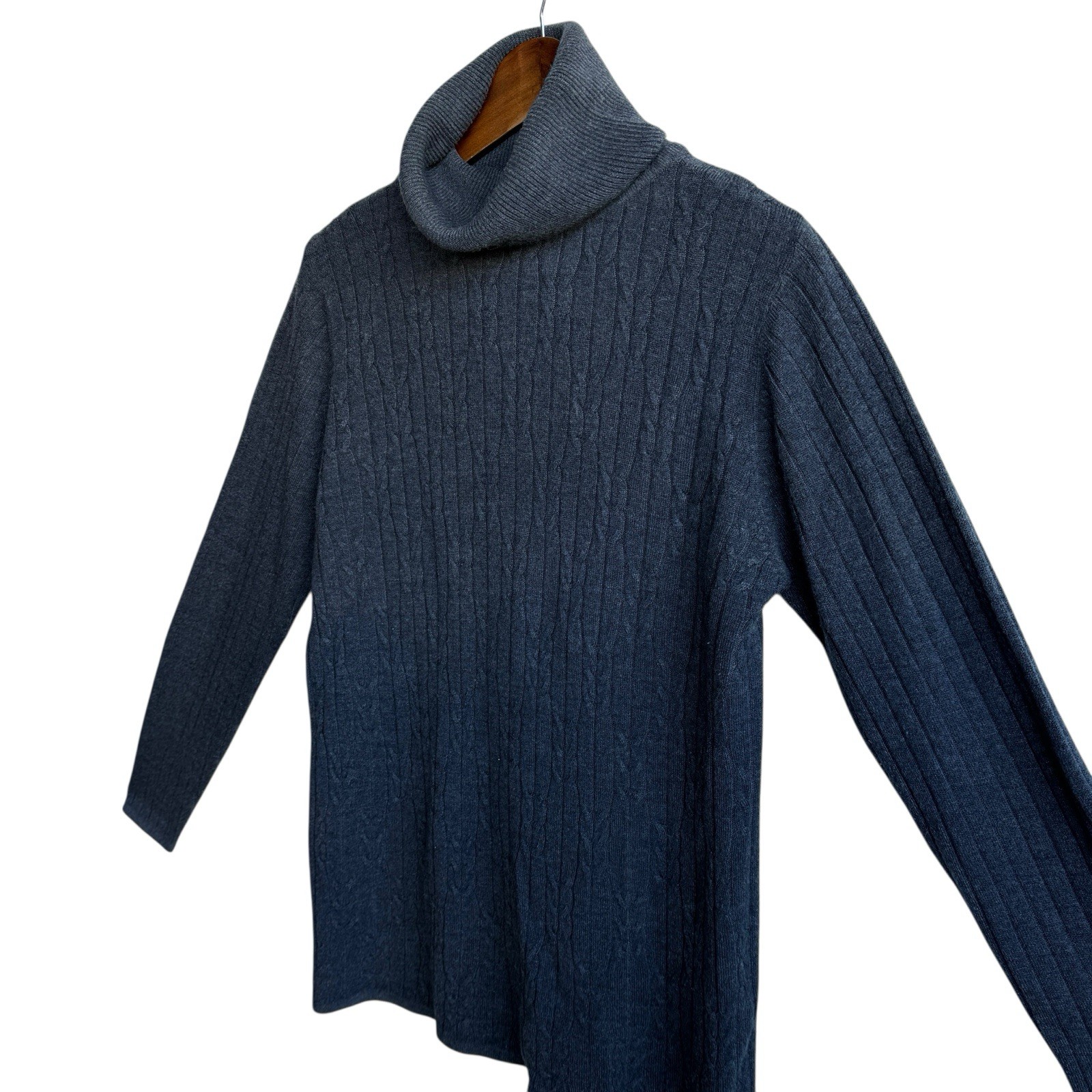 Tall Girl turtleneck sweater Womens Sz S Gray long sleeves B-45