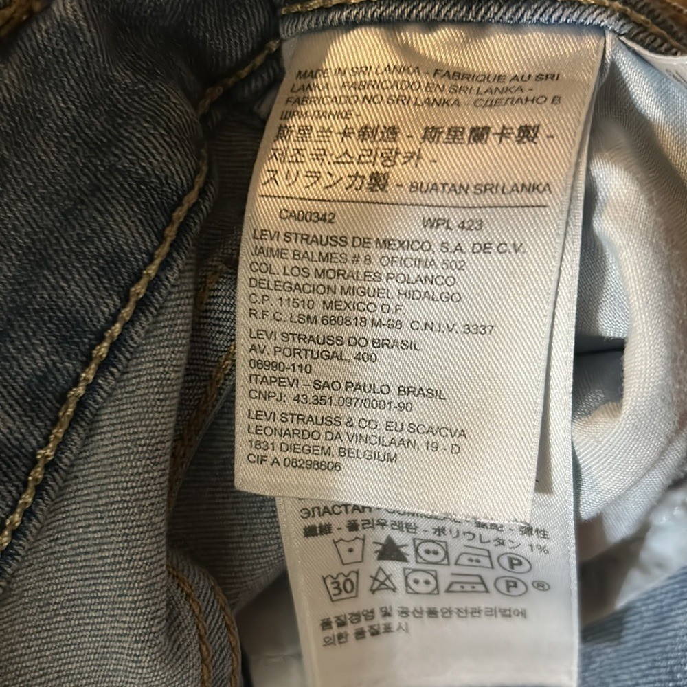 Levi’s Skinny Light Wash Denim