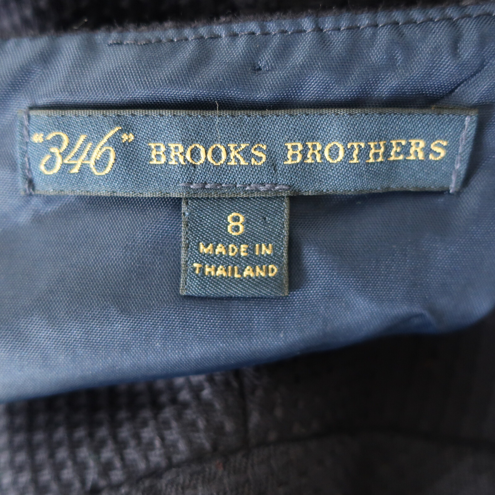 346 Brooks Brothers Solid Blue Business Career Textured Shift Dress Womens 8