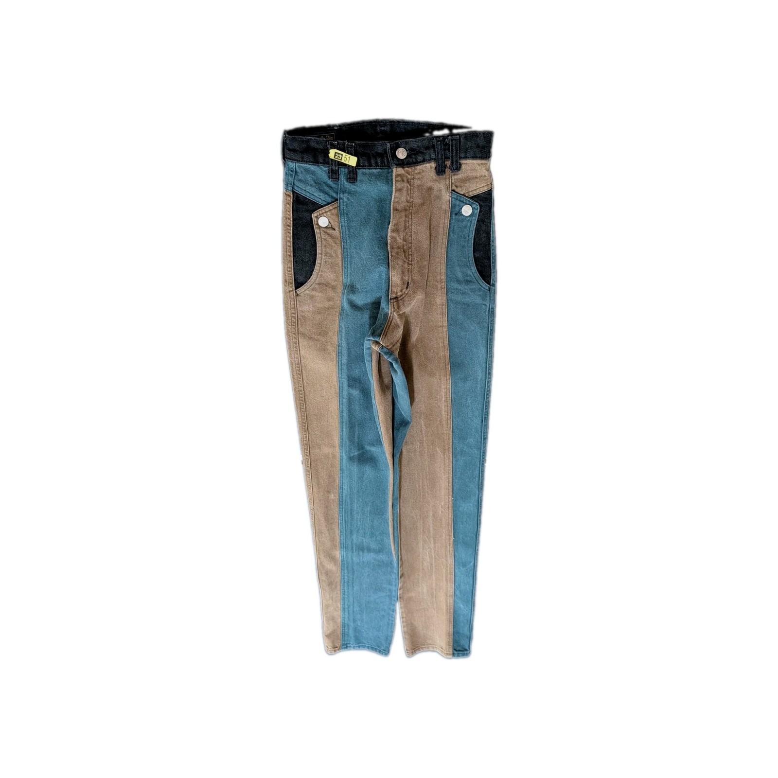 Vintage USA 80’s-90’s Panhandle Slim Colorblock Denim Jeans 100% Cotton RARE!!