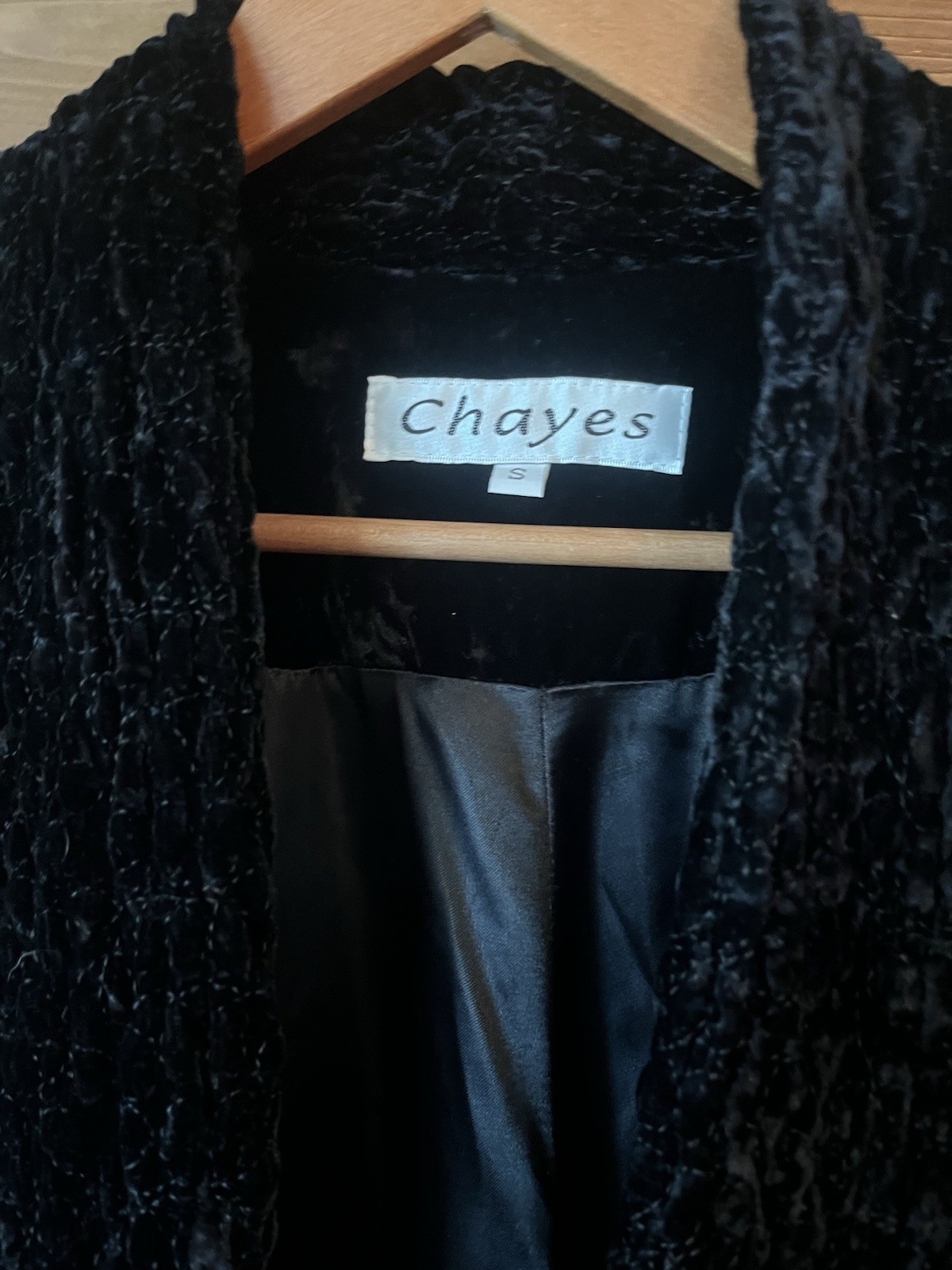 Chaye’s Crushed velvet Vintage Coat Swing Bottom, S, Excellent Condition