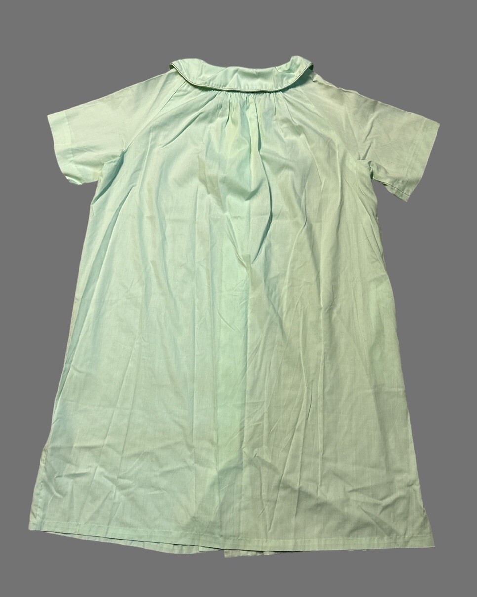 Vintage Lisanne Distinctive Pastel Green Loungewear Womens House Dress Robe