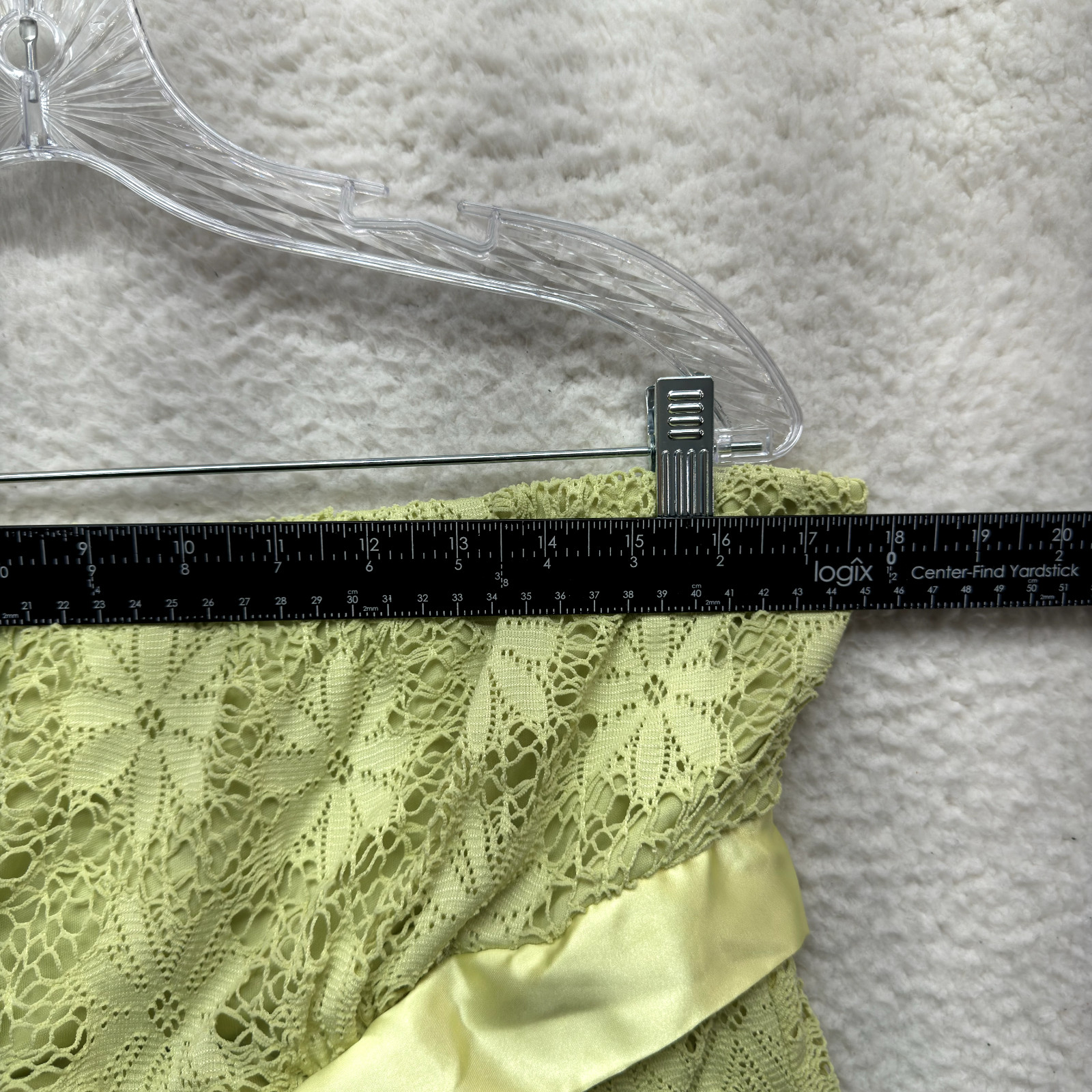 90s Y2K Vintage Strapless Tube Top 1X XL Green Coquette Boho Fairy Whimsigoth