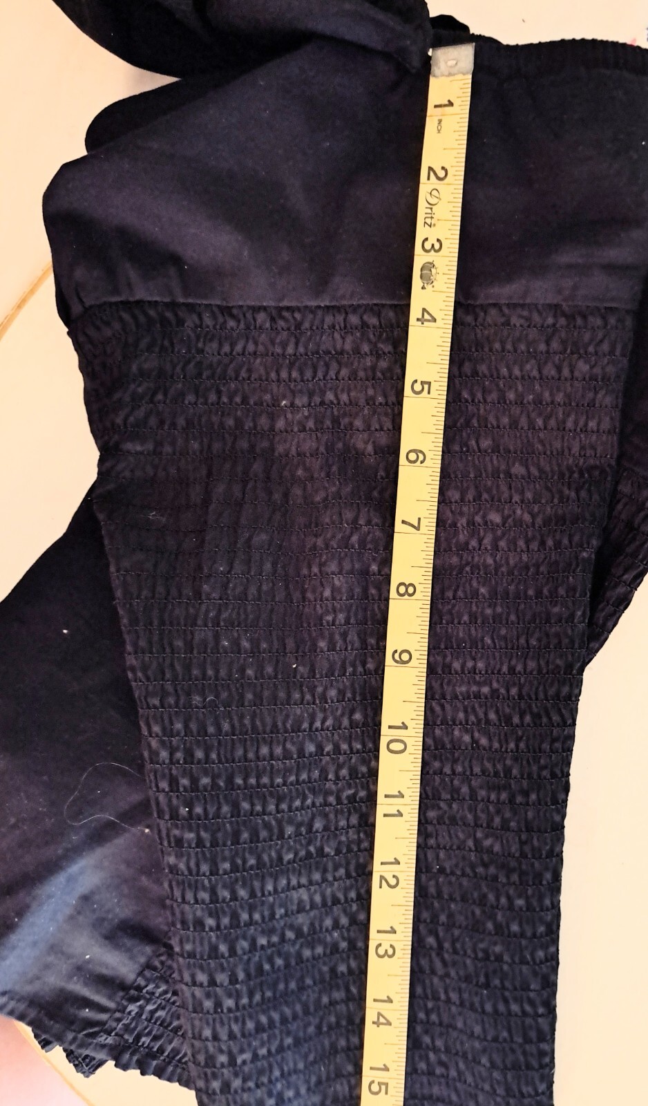 VTG GUESS WOMEN’S Black XL Structured Off the Shoulder Top COTTON BLEND